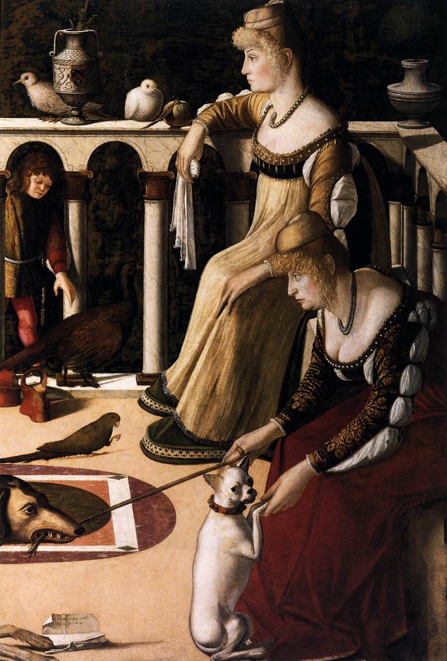 Dwie weneckie panie Źródło: Vittore Carpaccio, Dwie weneckie panie, olej na desce, Museo Correr, domena publiczna.