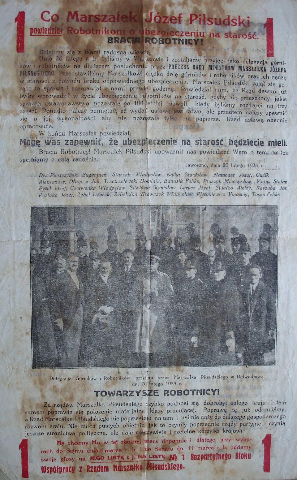 Ulotka wyborcza BBWR Źródło: Ulotka wyborcza BBWR, domena publiczna.