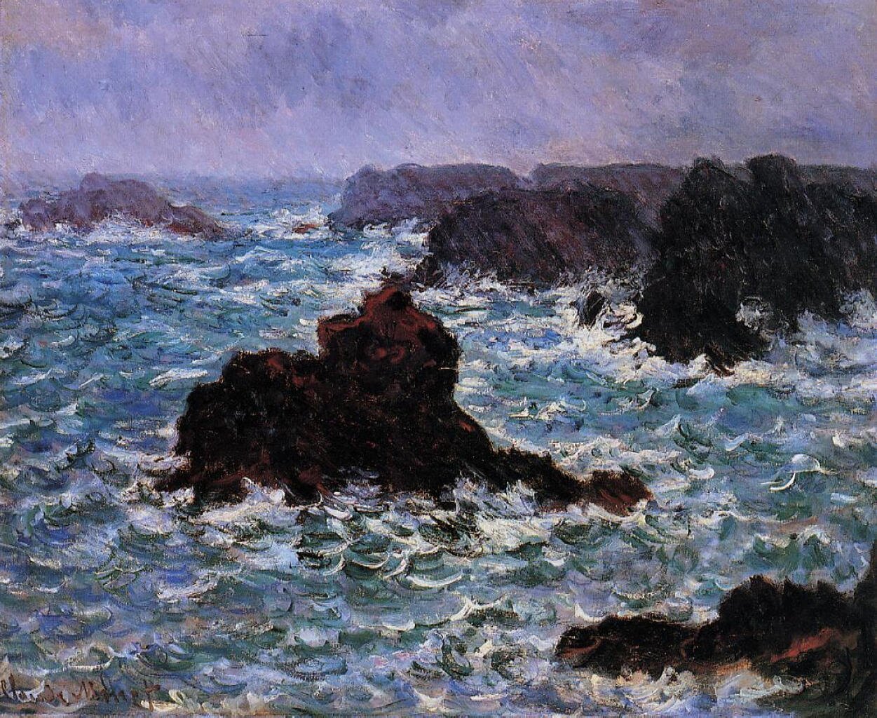 Belle-Île, Deszcz Źródło: Claude Monet, Belle-Île, Deszcz, 1886.