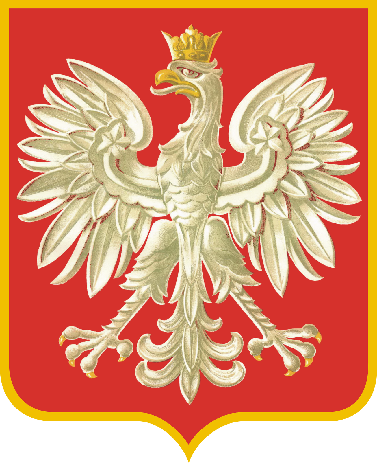 Godło II RP obowiązujące od 1928 r. Źródło: Godło II RP obowiązujące od 1928 r., domena publiczna.