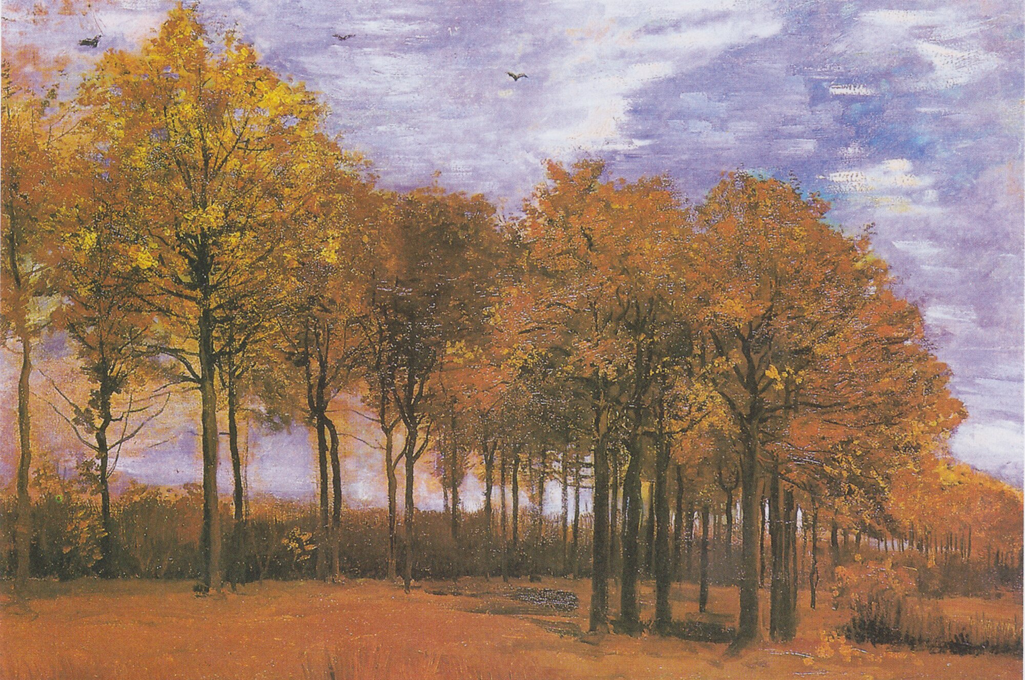 Jesienny pejzaż Źródło: Vincent van Gogh, Jesienny pejzaż, 1885, domena publiczna.