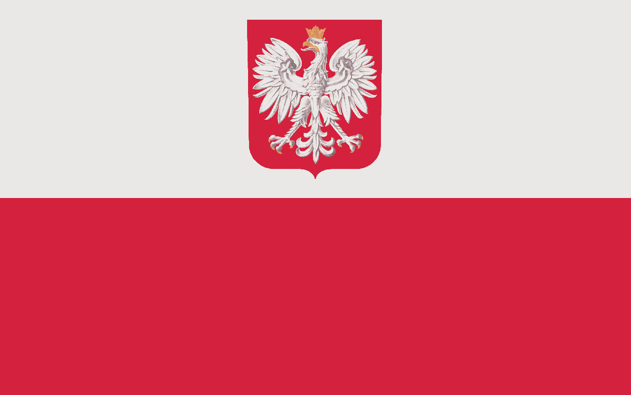 Flaga z godłem Polski Flaga z godłem Polski Źródło: domena publiczna.