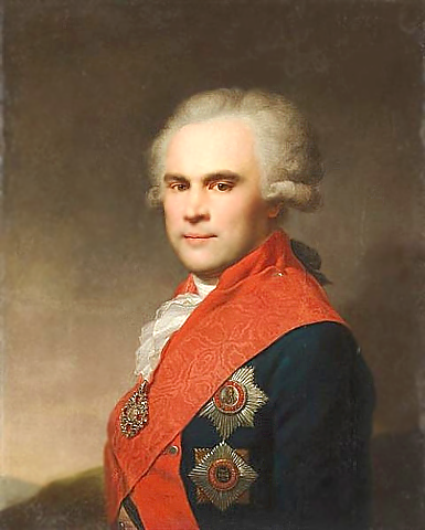 Wasilij Stiepanowicz Popow Wasilij Stiepanowicz Popow – generał rosyjski, rzeczywisty autor tekstu konfederacji targowickiej Źródło: Johann Baptist von Lampi the Elder, Wasilij Stiepanowicz Popow, Olej, domena publiczna.