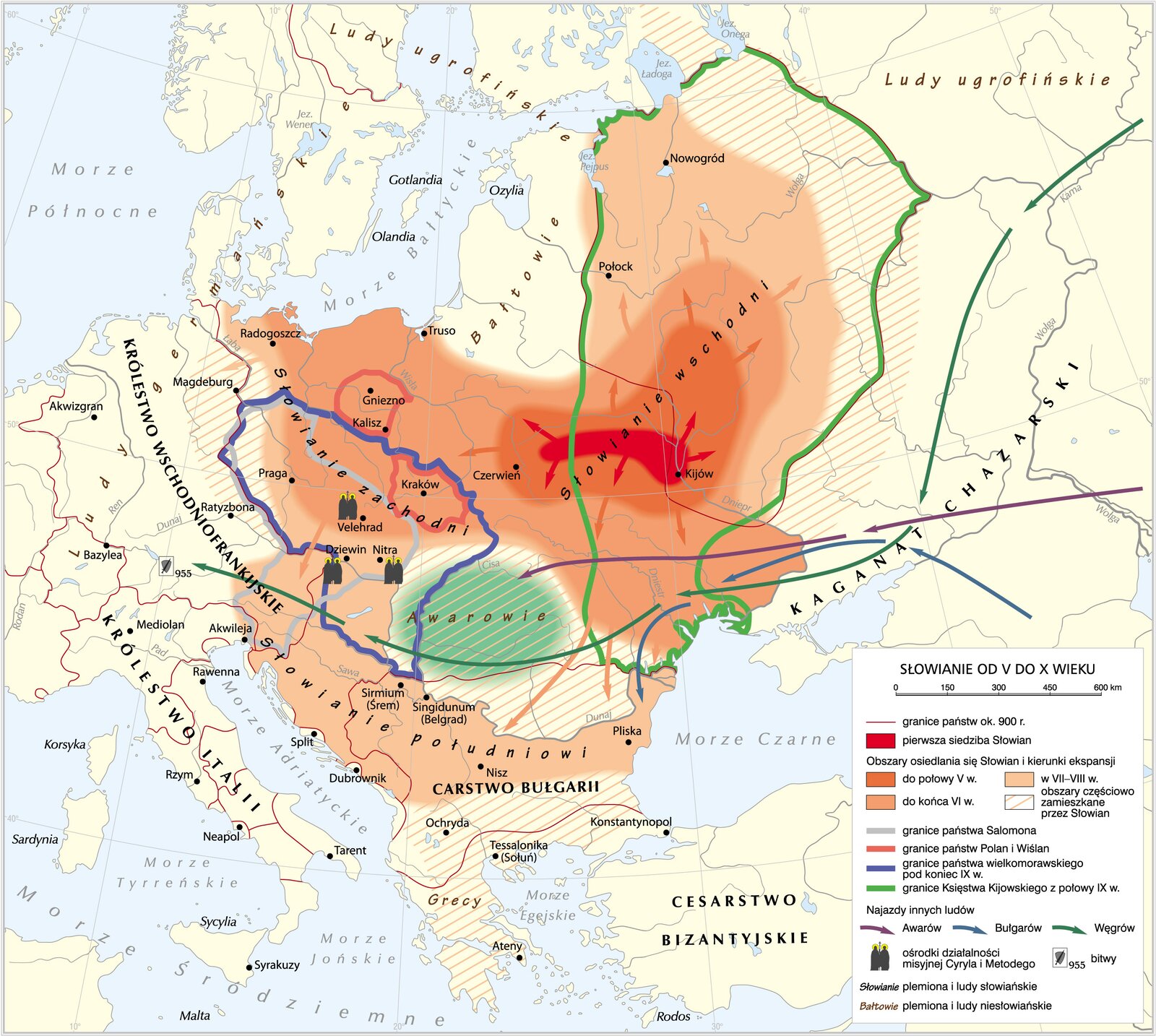 mapa Słowian