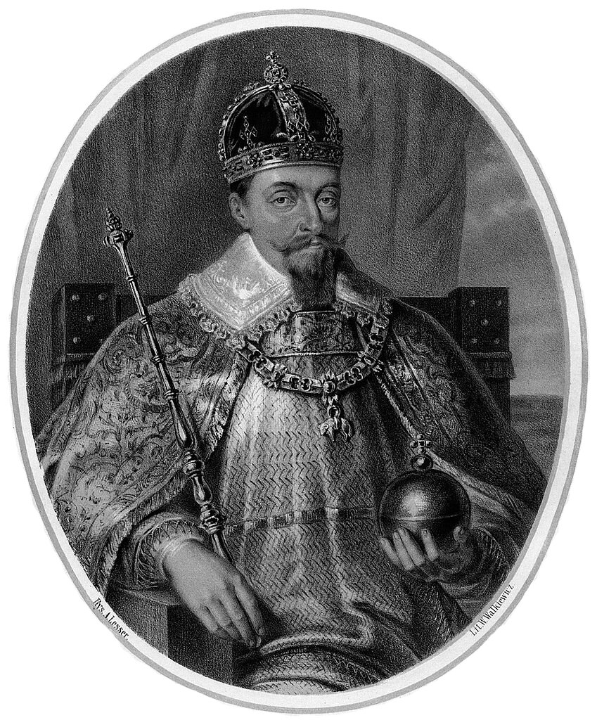 Polski malarz i krytyk XIX-wieczny Aleksander Lesser namalował portret Zygmunta III Wazy, którego kaznodzieją był Piotr Skarga (Julian Bartoszewicz, Królowie polscy: wizerunki. Les portraits des rois de Pologne; 1860). Polski malarz i krytyk XIX-wieczny Aleksander Lesser namalował portret Zygmunta III Wazy, którego kaznodzieją był Piotr Skarga (Julian Bartoszewicz, Królowie polscy: wizerunki. Les portraits des rois de Pologne; 1860). Źródło: Aleksander Lesser, domena publiczna.
