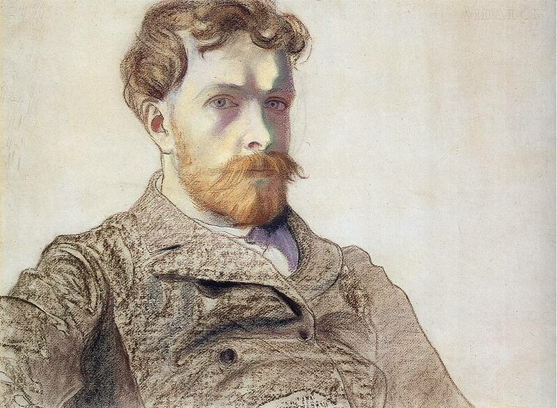 Autoportret Źródło: Stanisław Wyspiański, Autoportret, 1903, pastel na papierze, Muzeum Narodowe, Kraków, domena publiczna.