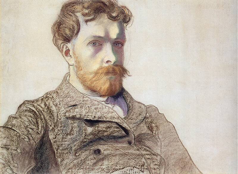 Autoportret Źródło: Stanisław Wyspiański, Autoportret, 1903, pastel na papierze, Muzeum Narodowe, Kraków, domena publiczna.